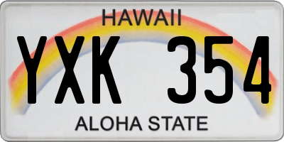 HI license plate YXK354