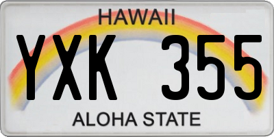 HI license plate YXK355