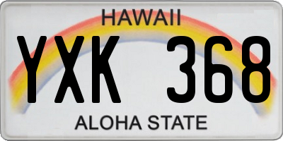 HI license plate YXK368