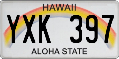 HI license plate YXK397