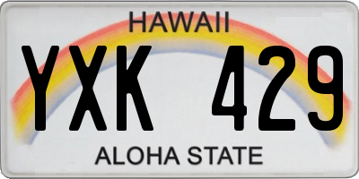 HI license plate YXK429