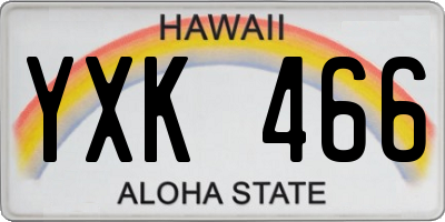 HI license plate YXK466