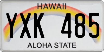 HI license plate YXK485