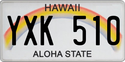 HI license plate YXK510