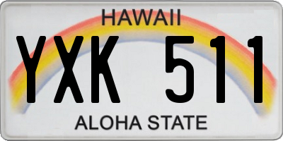 HI license plate YXK511