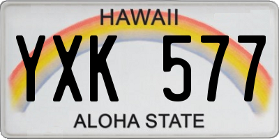 HI license plate YXK577