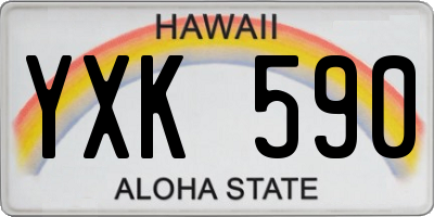 HI license plate YXK590