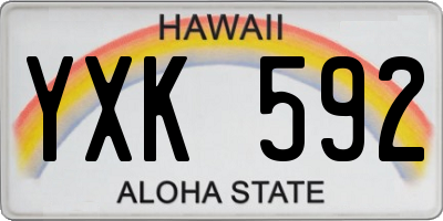 HI license plate YXK592