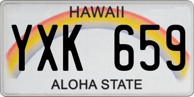 HI license plate YXK659