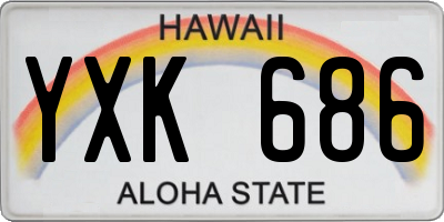 HI license plate YXK686