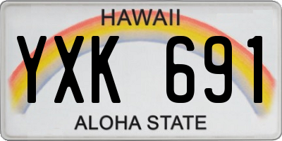 HI license plate YXK691