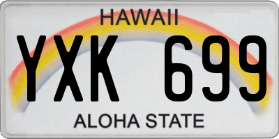HI license plate YXK699