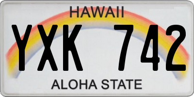 HI license plate YXK742