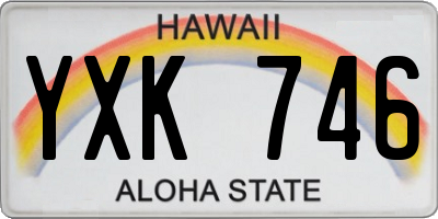 HI license plate YXK746