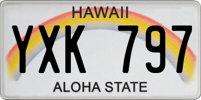 HI license plate YXK797