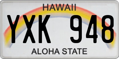 HI license plate YXK948