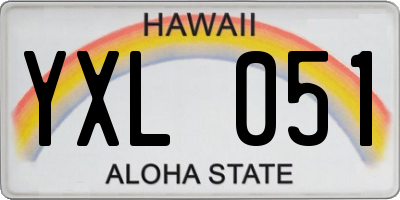 HI license plate YXL051