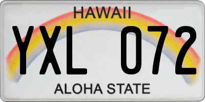 HI license plate YXL072