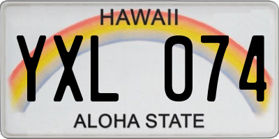 HI license plate YXL074