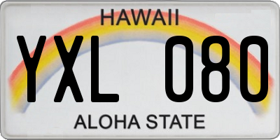 HI license plate YXL080