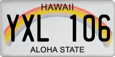 HI license plate YXL106