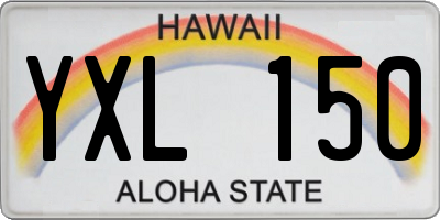 HI license plate YXL150