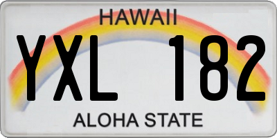 HI license plate YXL182