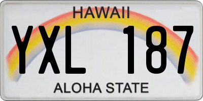HI license plate YXL187