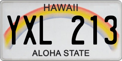 HI license plate YXL213