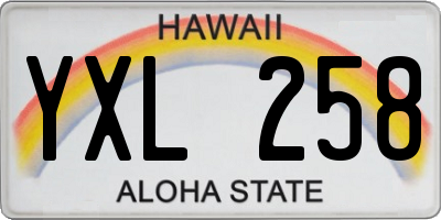HI license plate YXL258