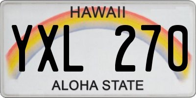 HI license plate YXL270