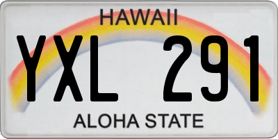 HI license plate YXL291