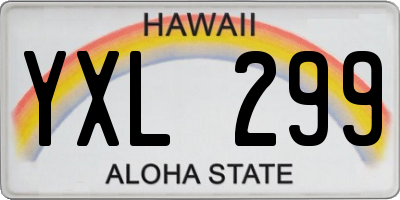 HI license plate YXL299