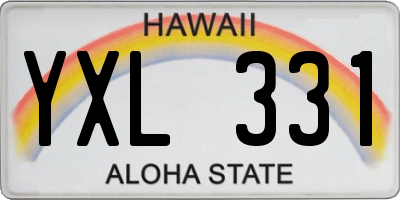 HI license plate YXL331