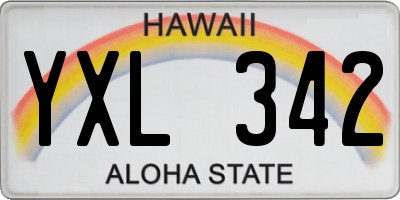 HI license plate YXL342