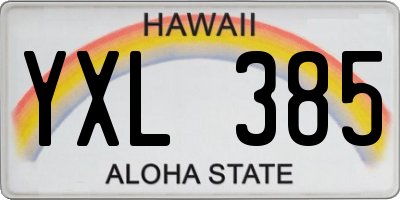 HI license plate YXL385