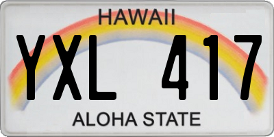 HI license plate YXL417