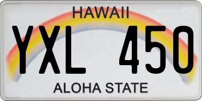HI license plate YXL450