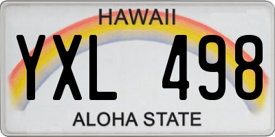 HI license plate YXL498