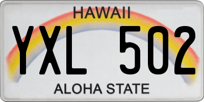 HI license plate YXL502