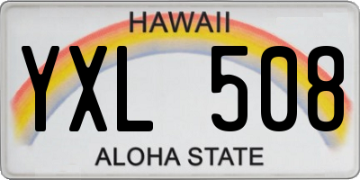 HI license plate YXL508