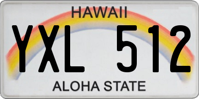 HI license plate YXL512