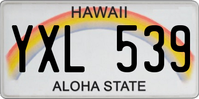 HI license plate YXL539