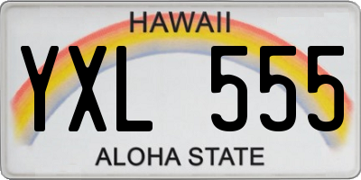 HI license plate YXL555