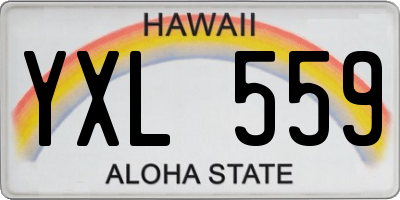 HI license plate YXL559