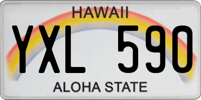 HI license plate YXL590
