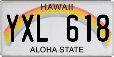 HI license plate YXL618