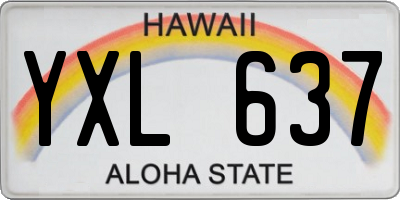 HI license plate YXL637