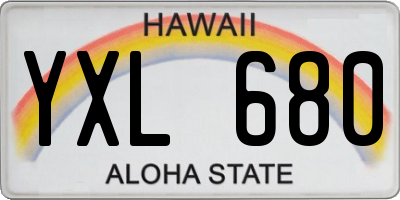 HI license plate YXL680