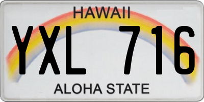 HI license plate YXL716